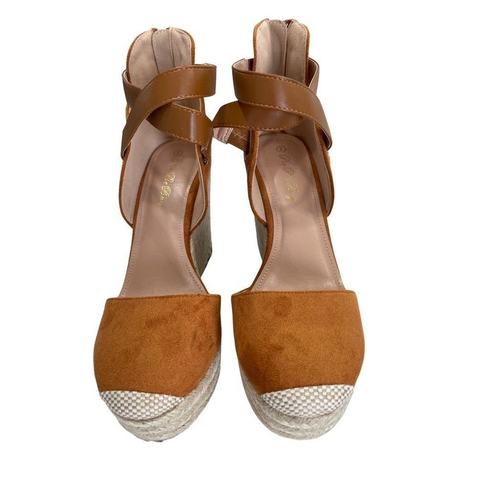 Pie Pie Buy Brown Platform Suede Wedge Heel Espadrille